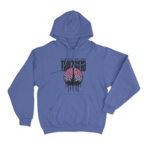 Melting Brain Unisex Hoodie Blue